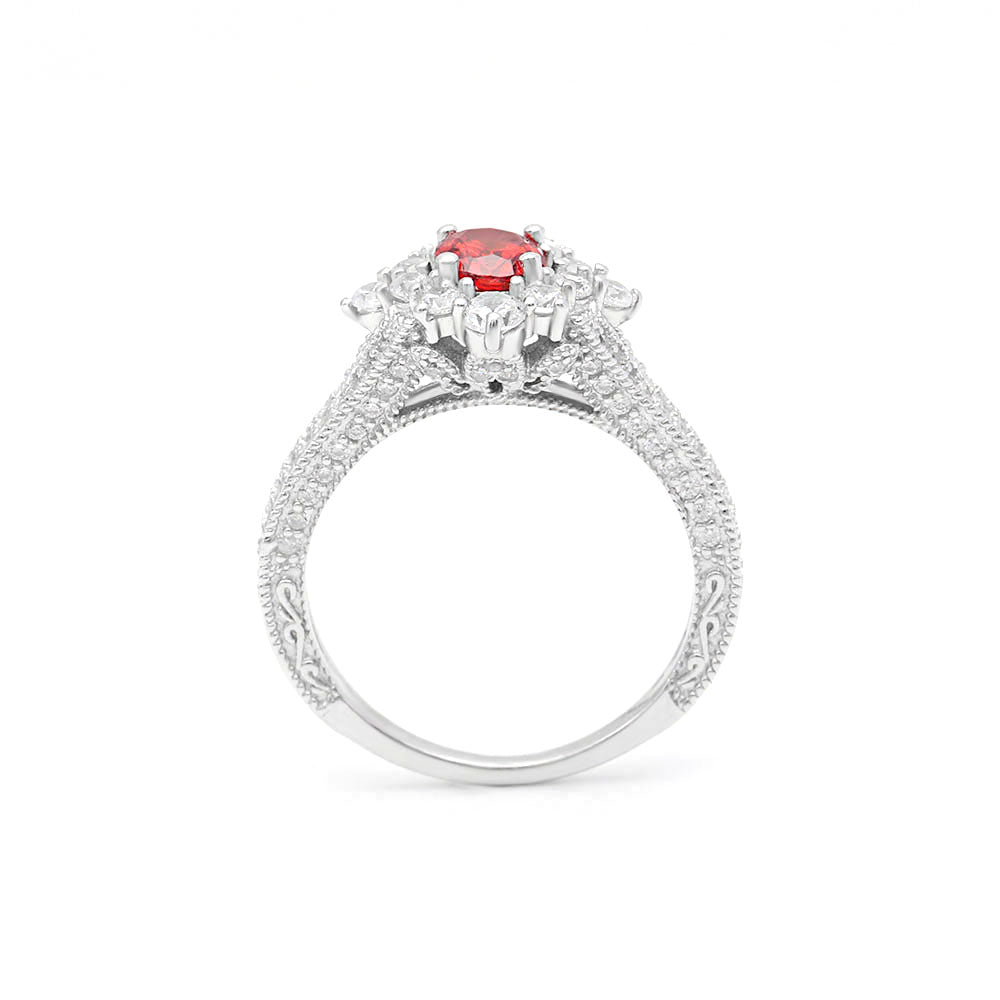 SelenaEngagementRingSterlingSilverCzClusterWomensGingerLyneCollection_Red-2