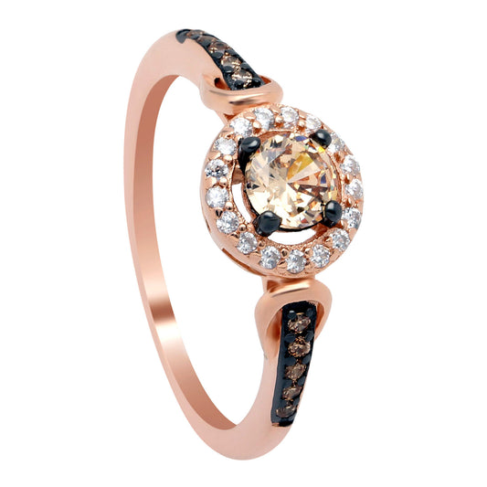 TahishaEngagementRingChocolateCzRoseSilverWomensGingerLyneCollection_Gold-1