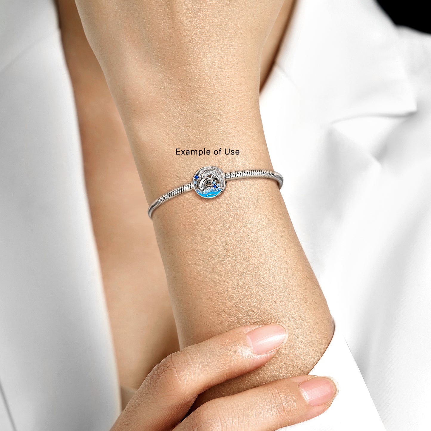 DolphinOceanCharmEuropeanBeadCZSterlingSilverGingerLyneCollection_Silver-3