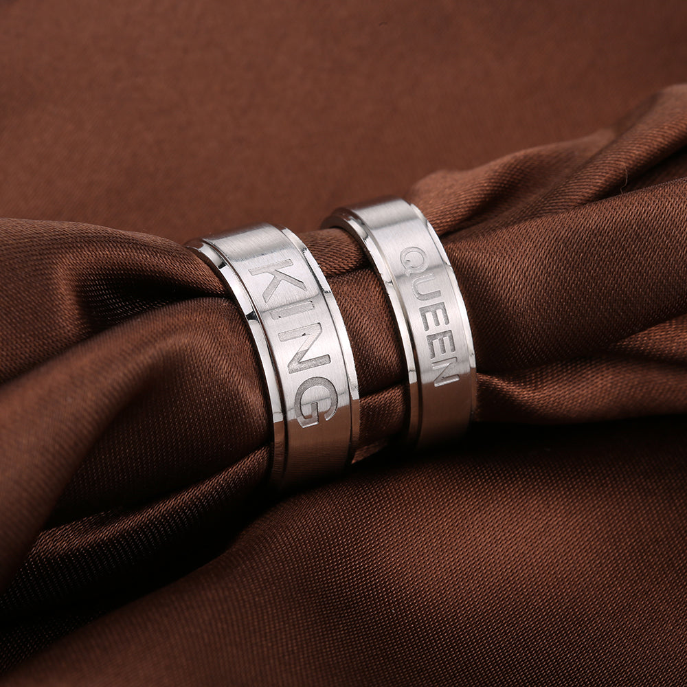 KingorQueen6or8mmStainlessSteelWeddingBandRingMenorWomenbyGingerLyne_Mens-King-5