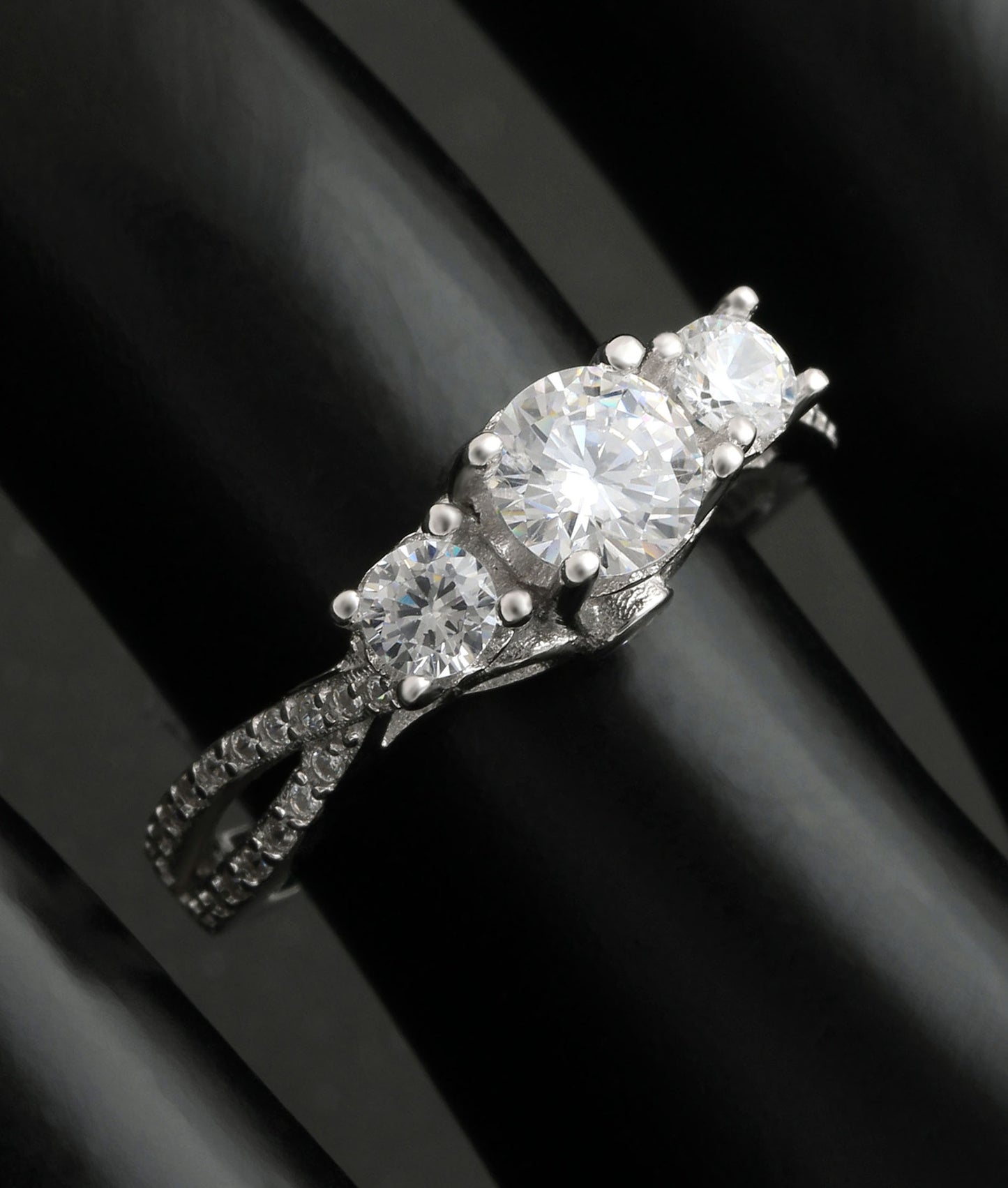 HeidiEngagementRingSterlingSilver3StoneCzWomensGingerLyneCollection_Silver-5