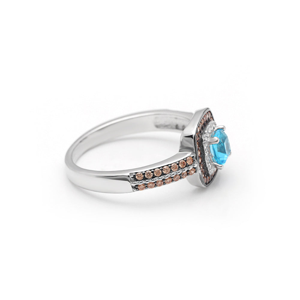 CocoEngagementRingWomenChocolateBlueSterlingSilverGingerLyneCollection_Silver-3