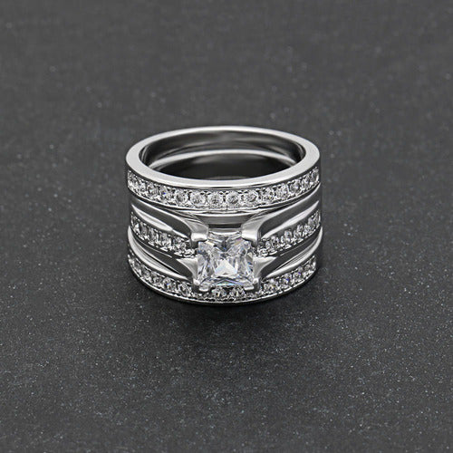 GailWeddingRingSetforWomen3pcEngagementMatchingBandGingerLyneCollection_Silver-4