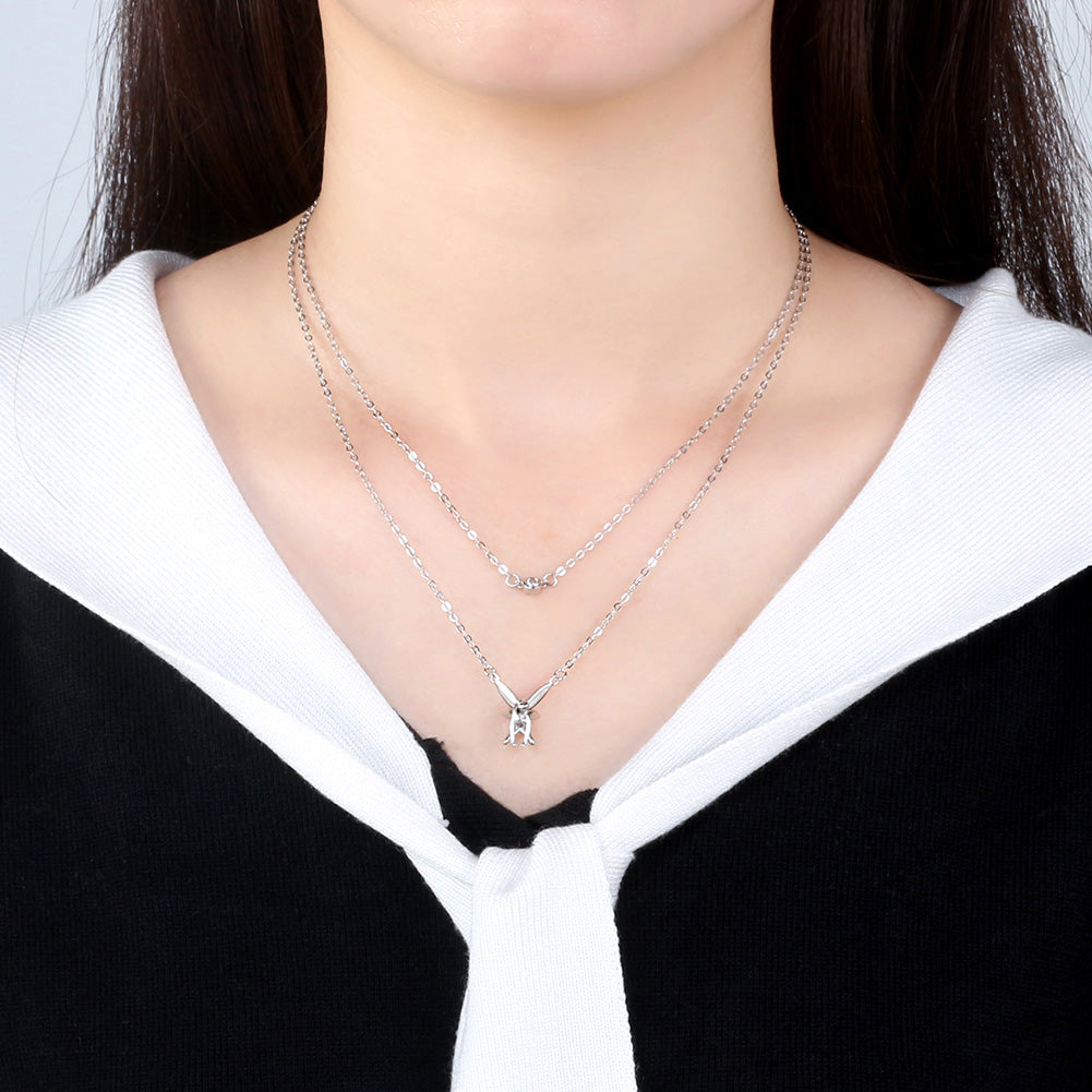 FairySterlingSilverDoubleChainPendantNecklaceforWomenGingerLyneCollection_Silver-5