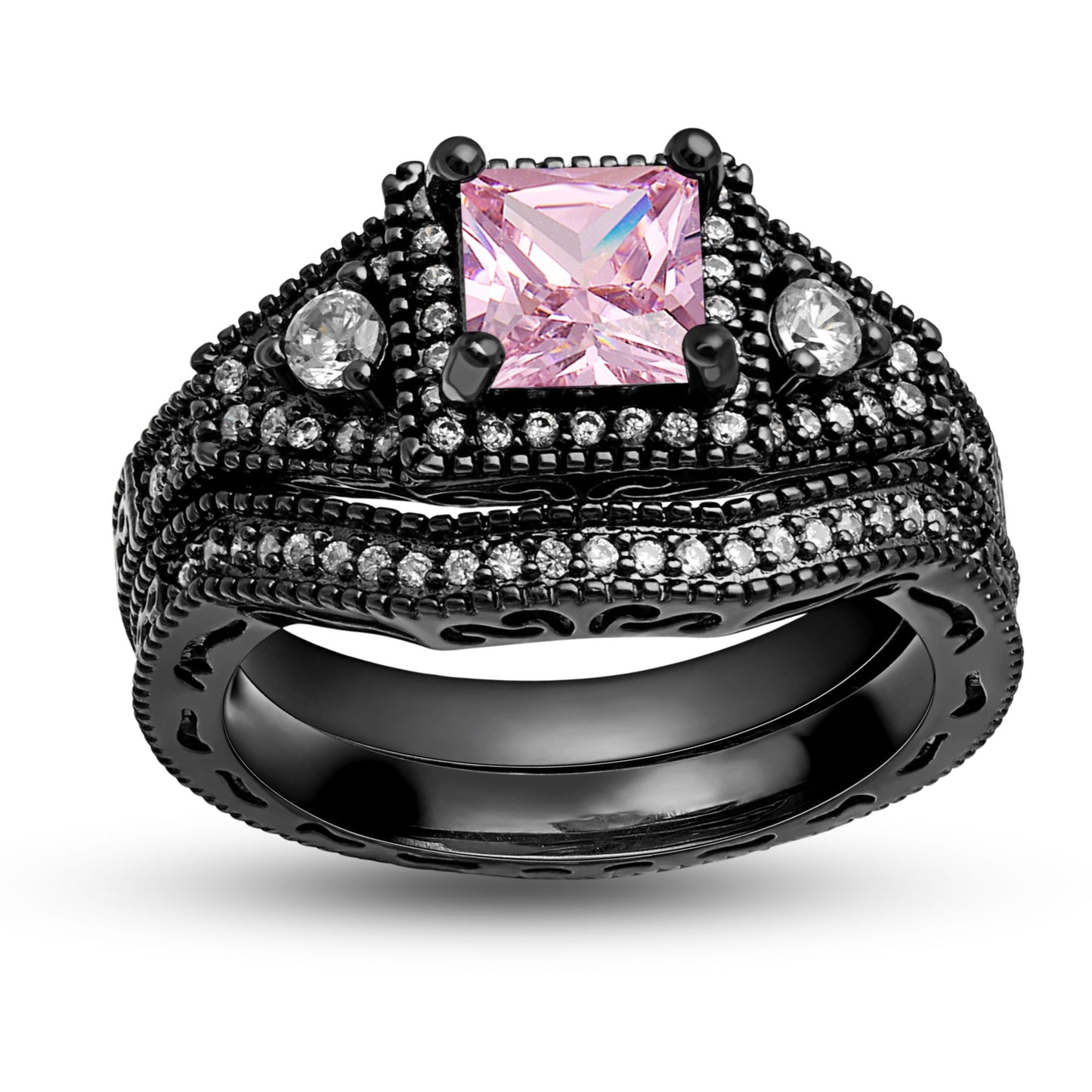 DanielleWeddingRingSetforWomenCZBlackEngagementGingerLyneCollection_Pink-5