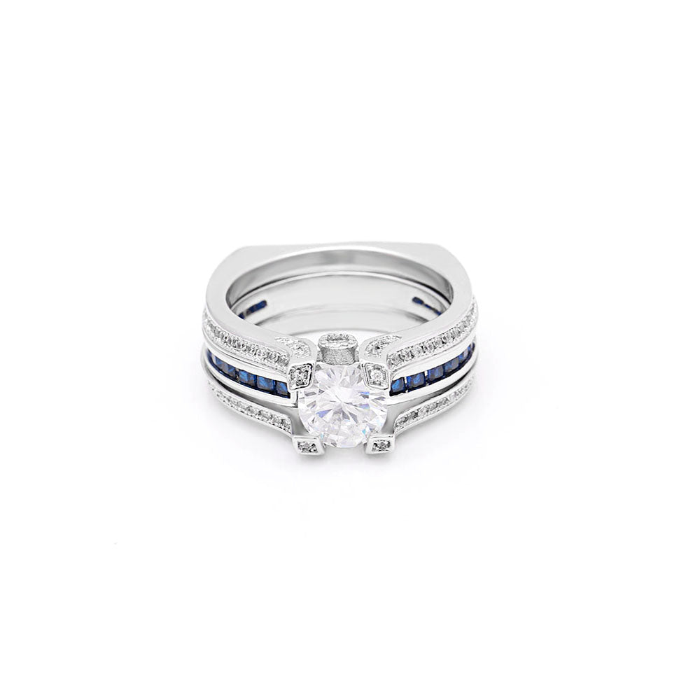 SkylarWeddingRingSetforWomenEngagementRingandMatchingBandCzGingerLyneCollection_Blue/Clear-6