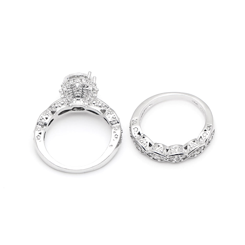 NickieWeddingRingSetSterlingSilverZirconiaRingBandWomenGingerLyneCollection_BridalSet-5