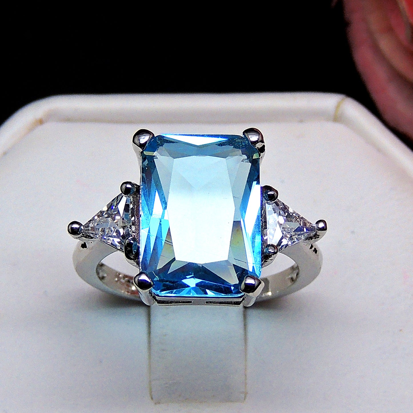 MyriamStatementRingCreatedEmeraldBlueTopazWomensGingerLyneCollectionSize9_Blue-2