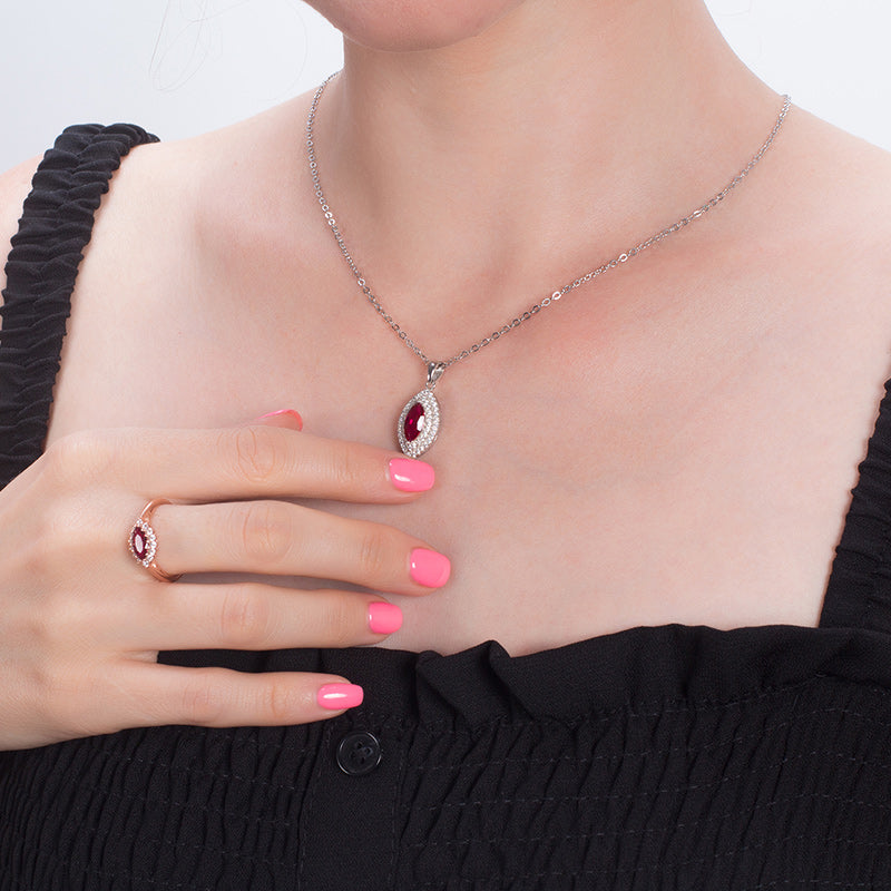 PendantNecklaceforWomenMarquiseRedCzSterlingSilverGingerLyneCollection_Red-5