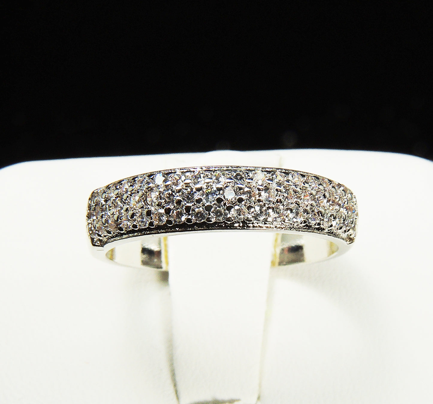 DanaPaveAnniversaryWeddingBandCubicZirconiaWomensGingerLyneCollection_Silver-2