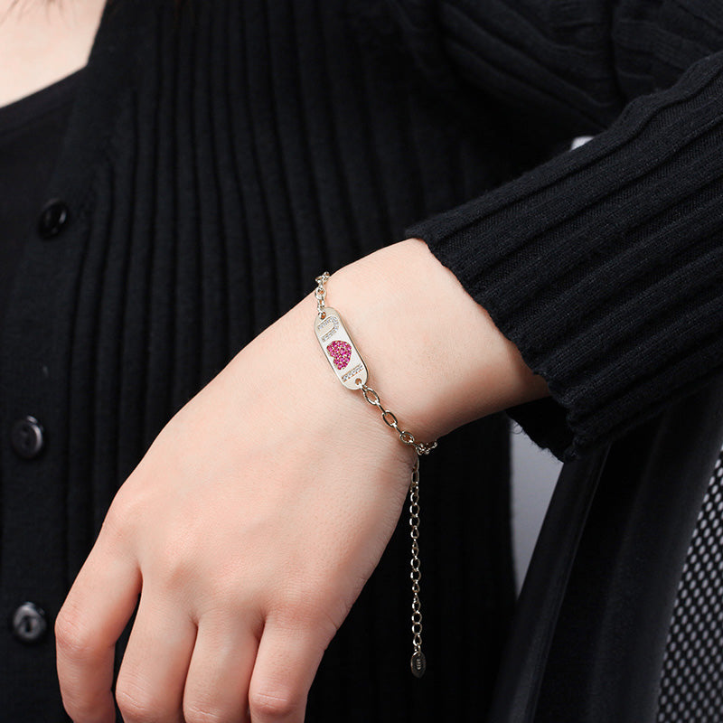 ILoveYouBraceletforWomenPinkCZHeartSterlingSilverWomensGingerLyneCollection_Pink-4