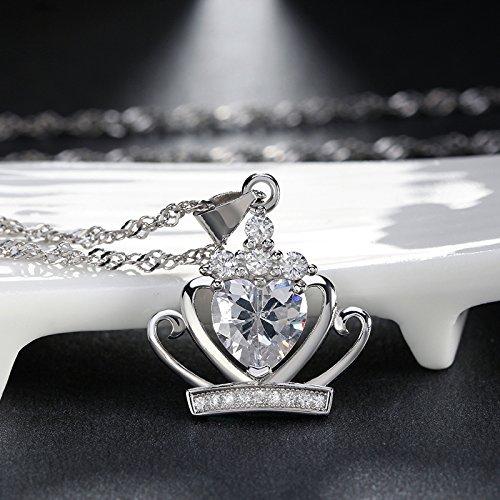 CrownNecklaceforWomenWhiteGoldPlatedClearCubicZirconiaGingerLyneCollection_Silver-4