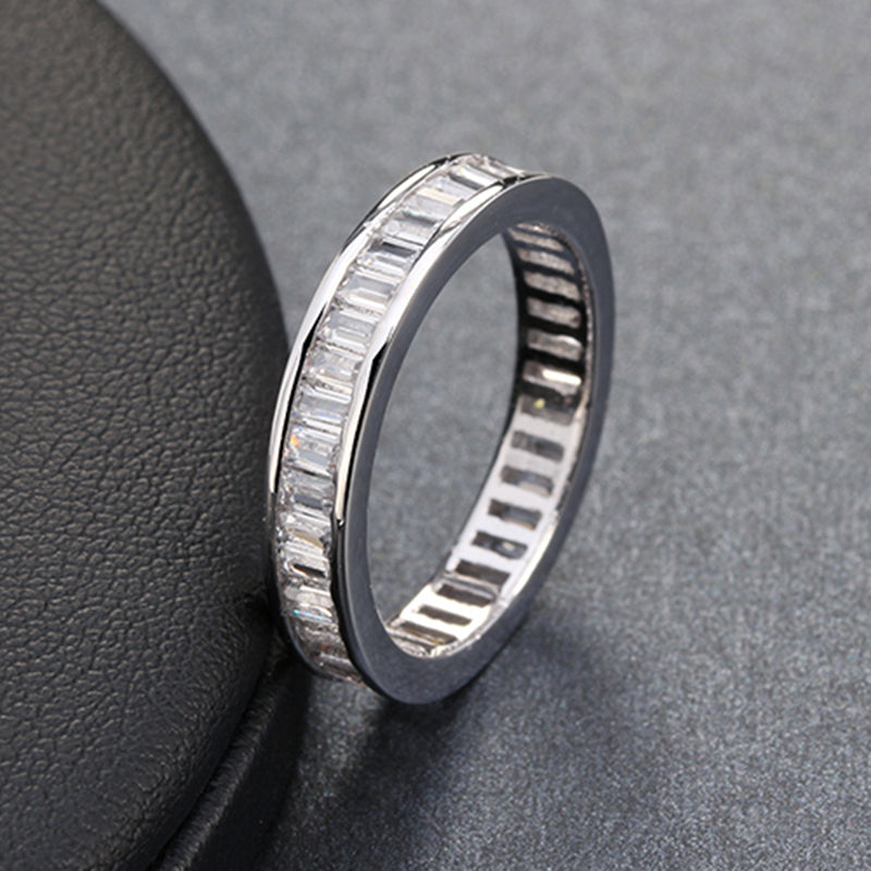 BaguettesEternityWeddingBandRingforWomenCubicZirconiaGingerLyneCollection_Silver-3