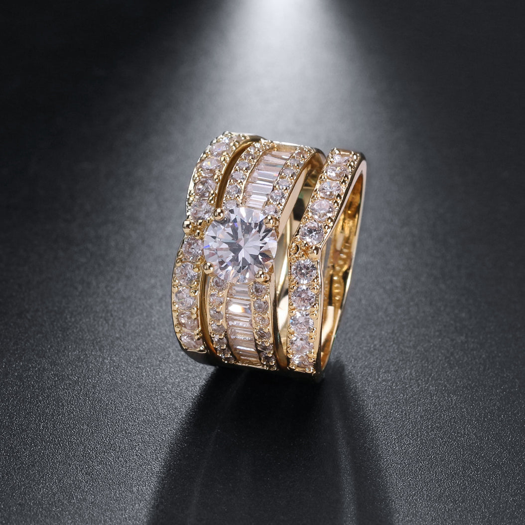 EnchanmentWeddingRingSetforWomen3pcCzEngagementMatchingBandGingerLyneCollection_Gold-3