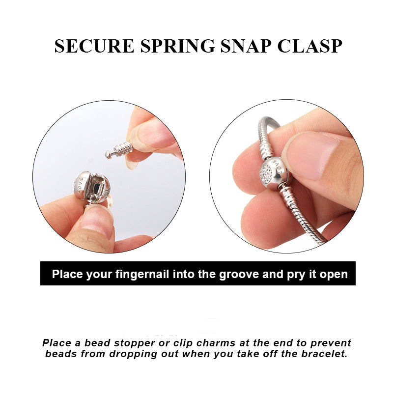 SnakeChainCharmBraceletSterlingSilverCzLoveClaspGingerLyneCollection_17cmSnake-7