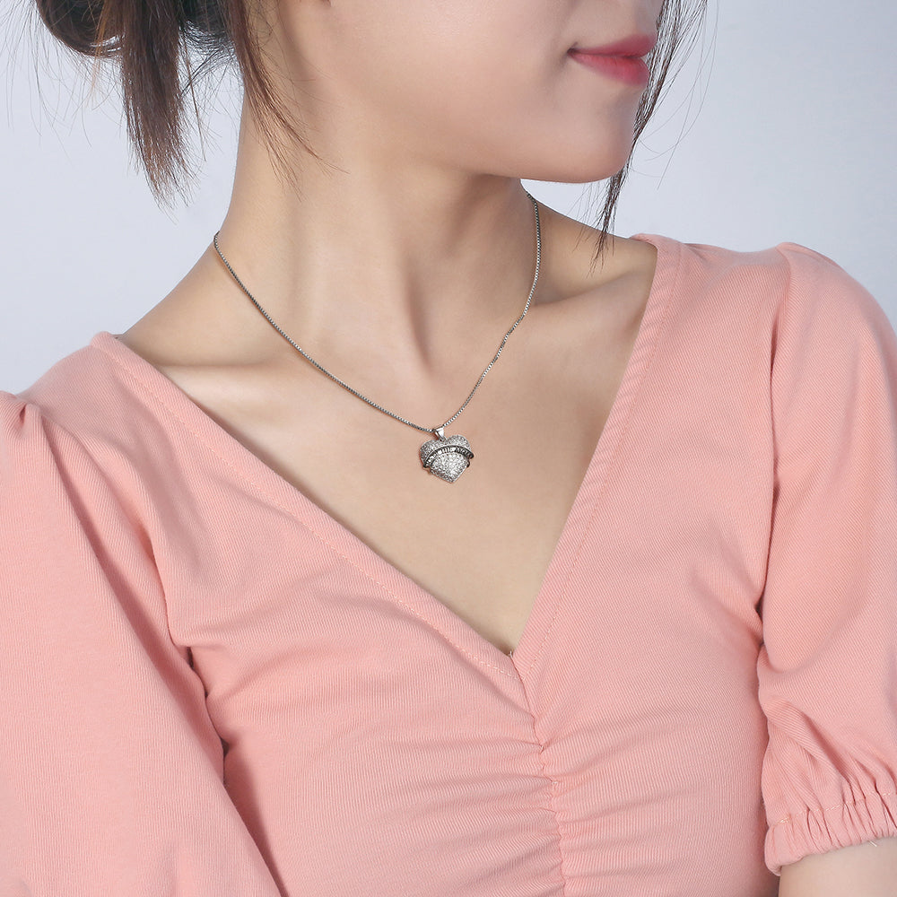 FrenchieMomFrenchBulldogHeartNecklaceCubicZirconiaWomenGingerLyneCollection_Silver-5