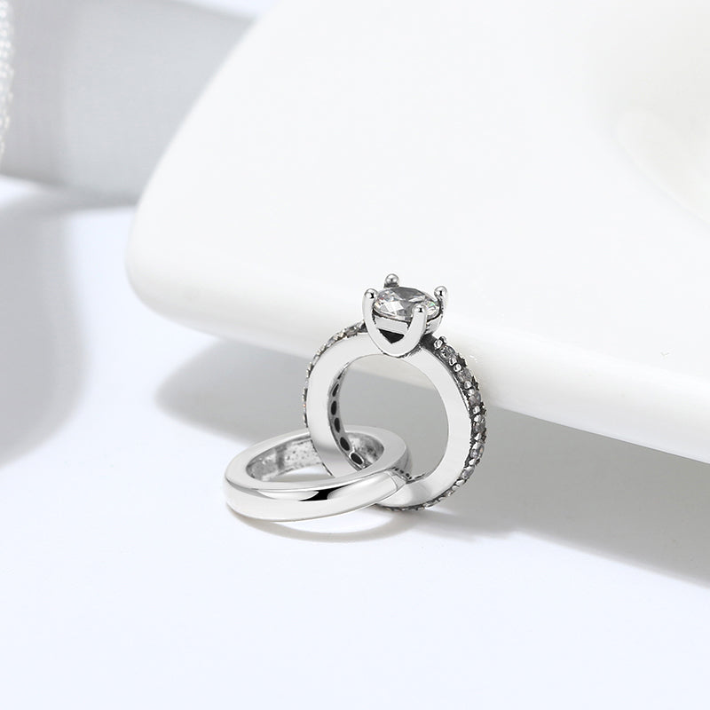 EngagementRingSetCharmEuropeanBeadCZSterlingSilverGingerLyneCollection_Silver-2