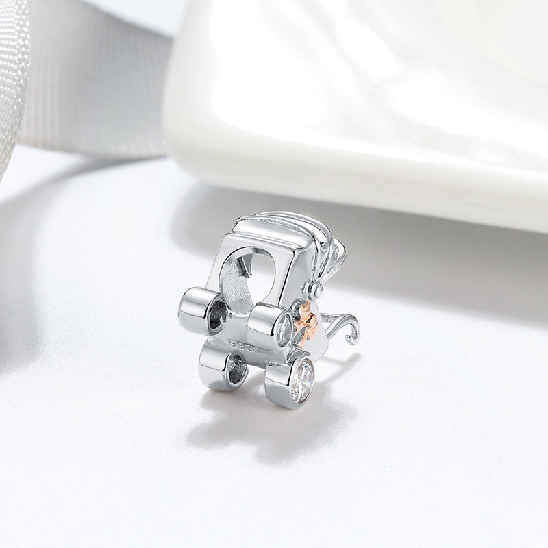 BabyCarriageCharmCubicZirconiaSterlingSilverWomensGingerLyneCollection_Silver-3