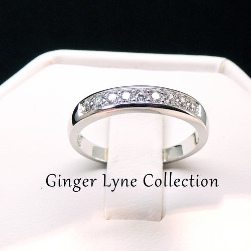 VirginiaCubicZirconiaAnniversaryWeddingBandRingWomensGingerLyneCollection_Silver-5