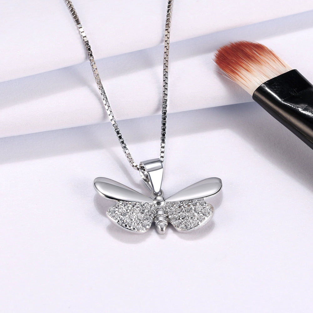 ButterflyPendantNecklaceforWomenSterlingSilverCzGingerLyneCollection_Clear-4