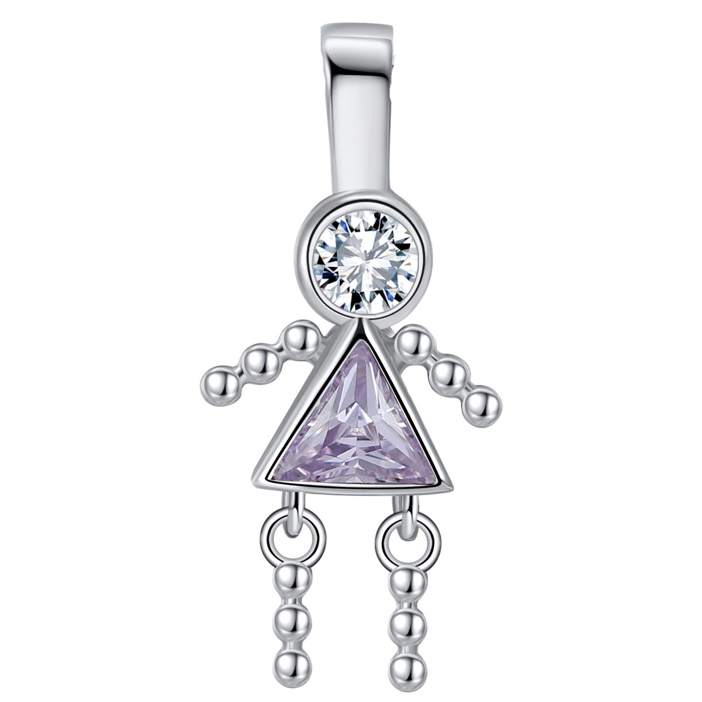 BabyBoyorGirlBirthstoneCharmforMomFamilyTreeGrandmaNecklacebyGingerLyneCZSterlingSilver_GirlJune-1