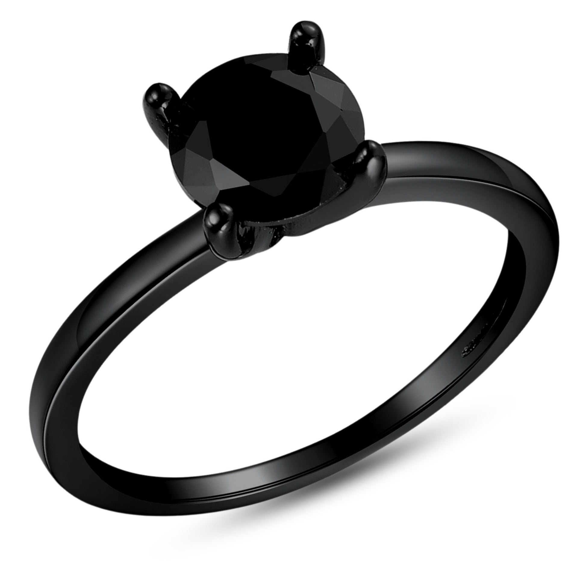 EnvySolitaire1.25CtEngagementRingforWomenPromiseRingforHerCubicZirconiaSterlingSilverGingerLyne_Black-Blk-1