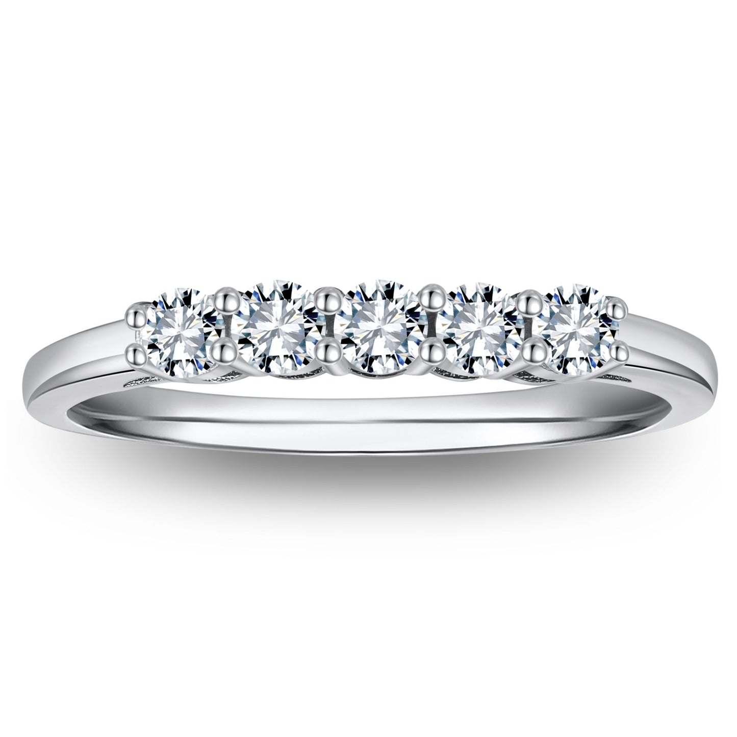 LeShaAnniversaryRingWeddingBandforWomenCubicZirconiaSterlingSilverbyGingerLyne_Silver-1