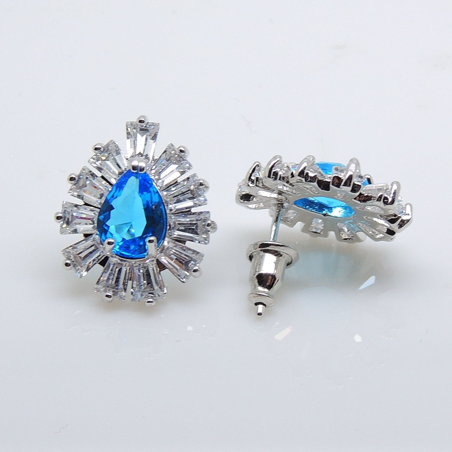 JCPearBlueBaguetteCzStudEarringsWomenGingerLyneCollection_Blue-5