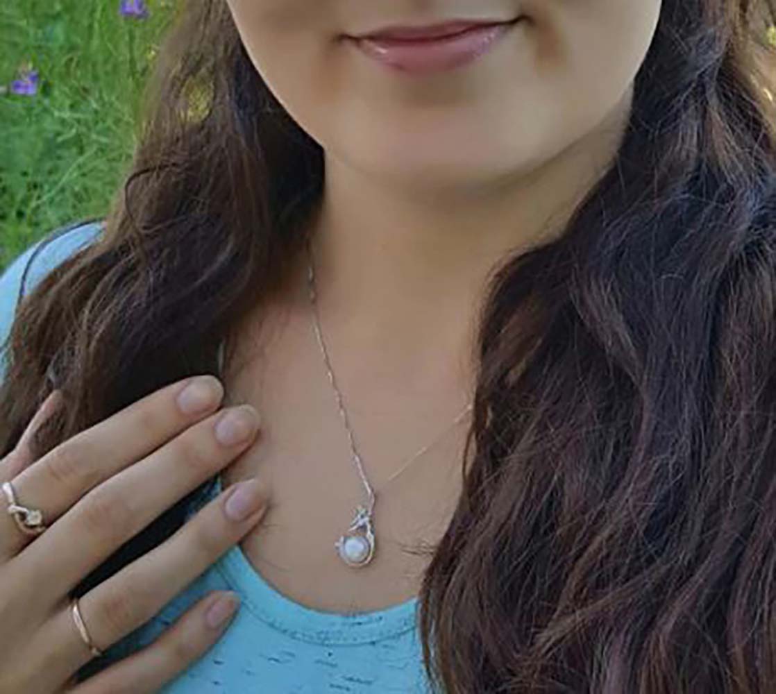 MermaidNecklaceSimulatedPearlSterlingSilverWomensbyGingerLyneCollection_Silver-3