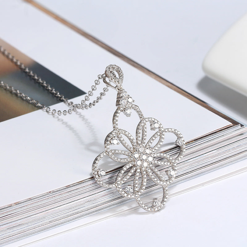 FiligreeFlowerPendantNecklaceforWomenSterlingSilverCzGingerLyneCollection_Silver-3