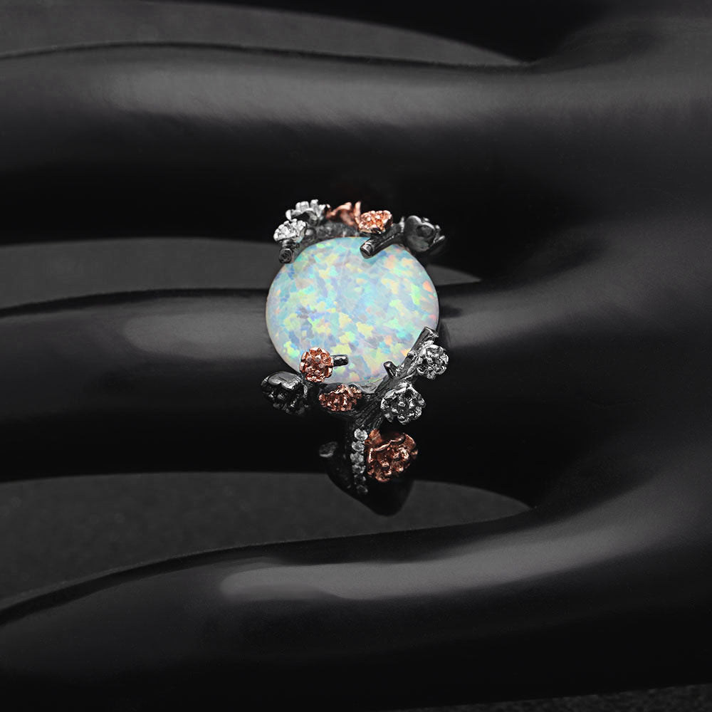 HenriettaBlackTreeBranchGothicInspiredFireOpalEngagementRingforWomenbyGingerLyne_Black-6
