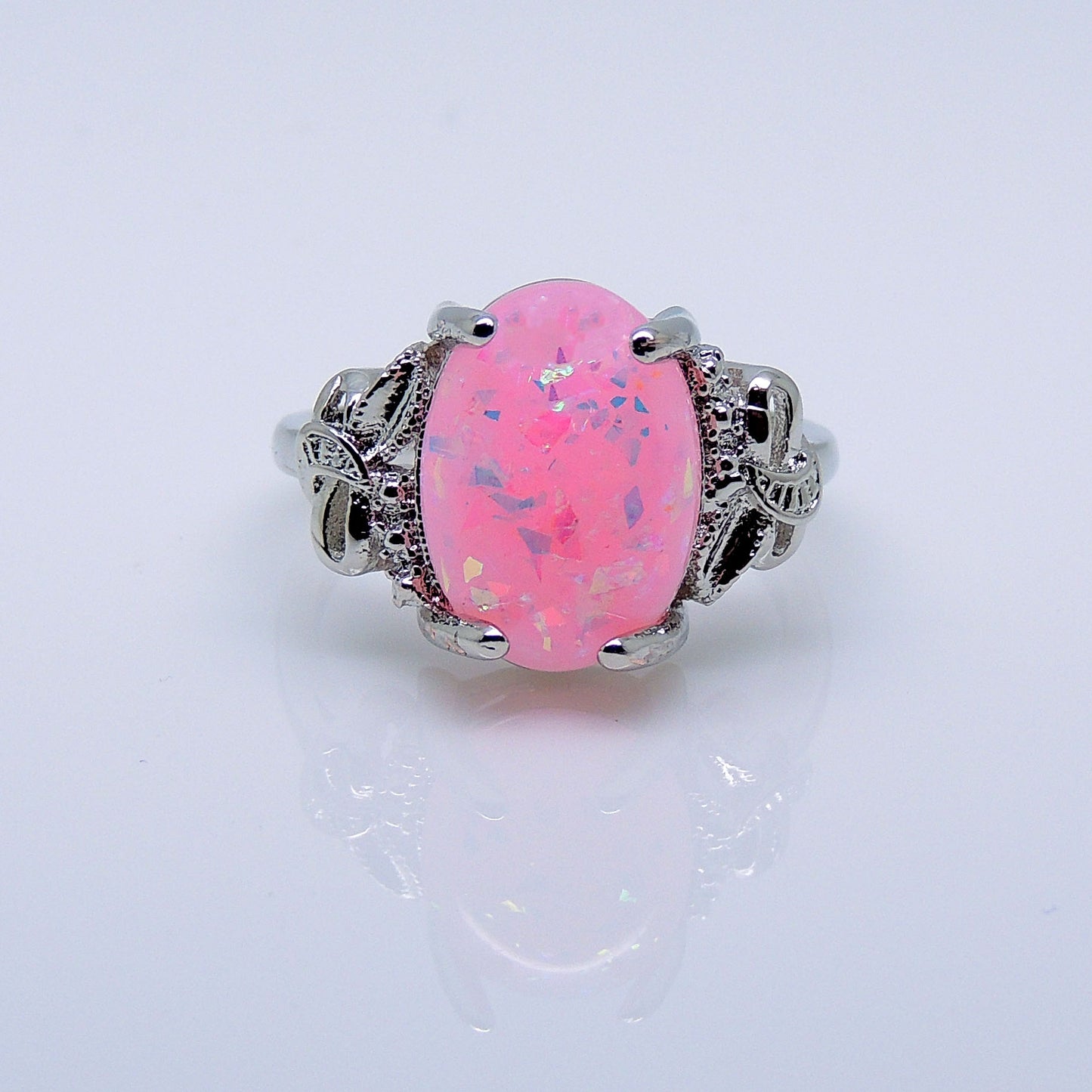 SharlaStatementRingGreenFireOpalWomenGingerLyneCollection_Pink-5