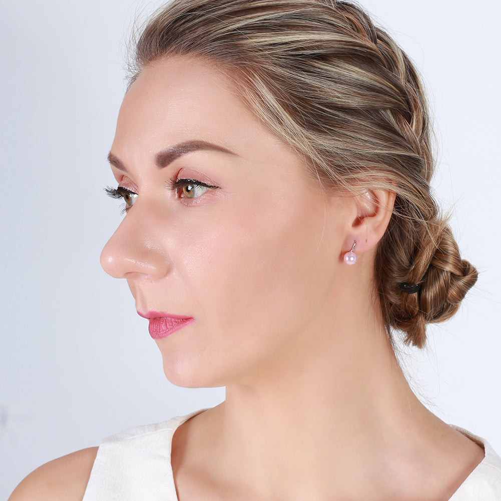 DropHookEarringsforWomenSimulatedPearlSterlingSilverGingerLyneCollection_Pink-4
