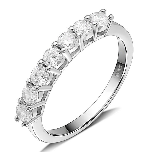 CarlaAnniversaryWeddingBandRingSterlingSilverWomenGingerLyneCollection_Silver-1