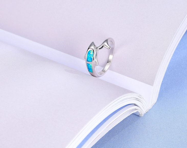 DolphinFireOpalRingWhiteGoldPlatedWomensGingerLyneCollection_Blue-3