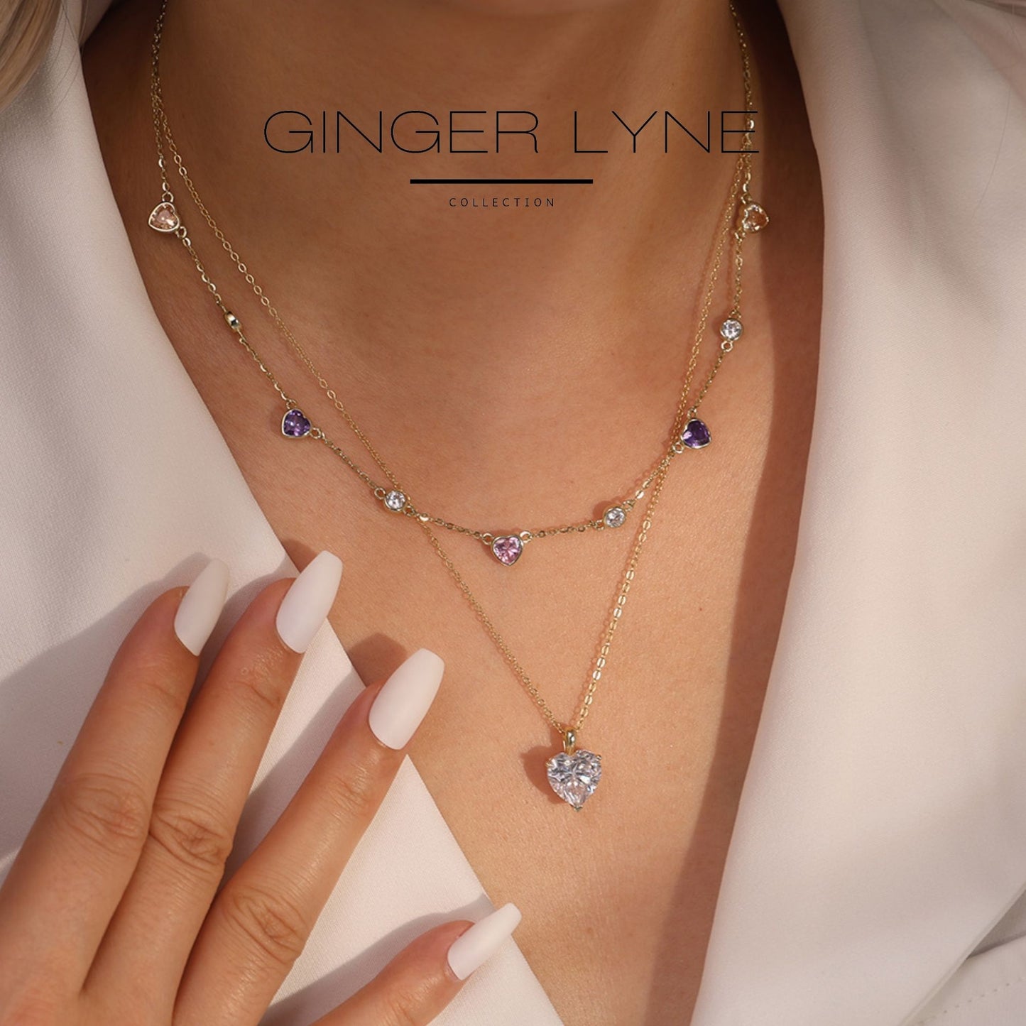 HeartSolitaireNecklaceforWomenSterlingSilver3Ct8ACubicZirconiaPendant18"ChainbyGingerLyne_Silver-4