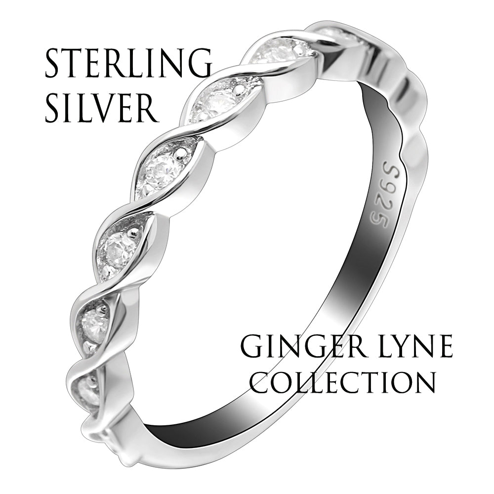 ShantiAnniversaryBandRingSterlingSilverTwistCzWomensGingerLyneCollection_Silver-5
