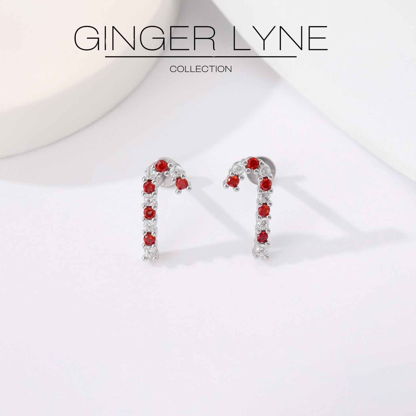 ChristmasCandyCaneFlatBackEarringsforWomenSterlingSilver16gCartilageHelixLobeBodyPiercingStudbyGingerLyneCollection_Silver-3