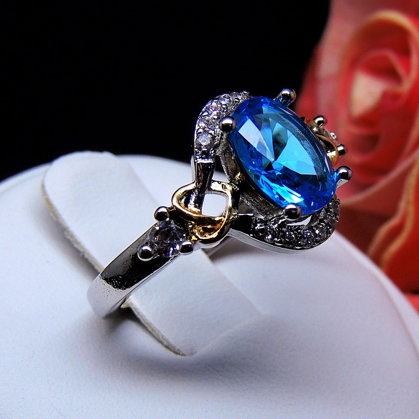 IvetteBirthstoneStatementRingGreenTwoTonePlateWomenGingerLyneCollection_Blue-4