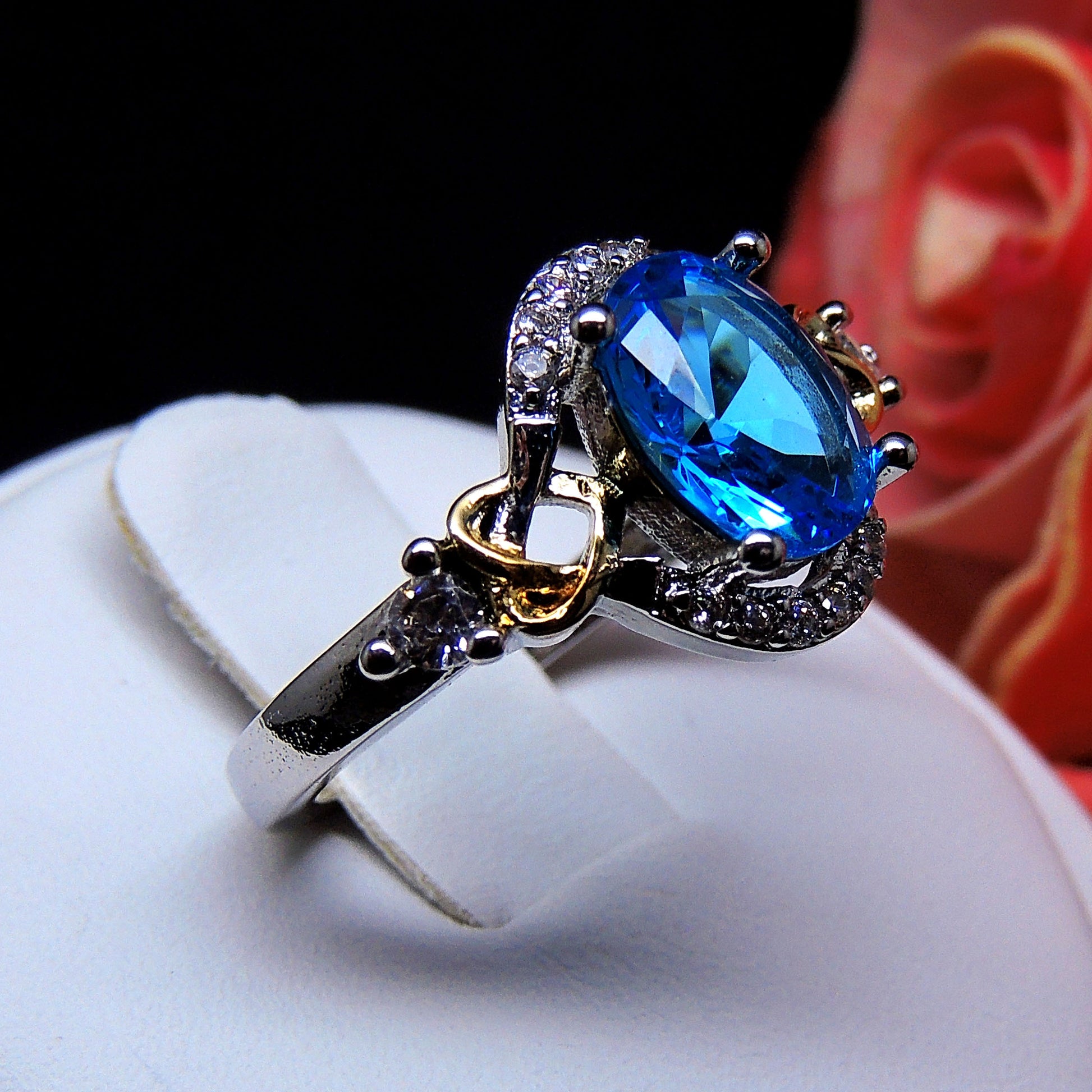 IvetteBirthstoneStatementRingGreenTwoTonePlateWomenGingerLyneCollection_Blue-4