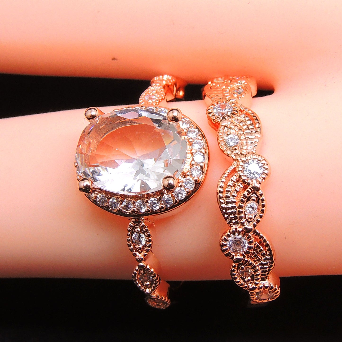 AmaraBridalSetEngagementRingWeddingBandRoseGoldPlatedCubicZirconiaGingerLyneCollection_RoseGold-5