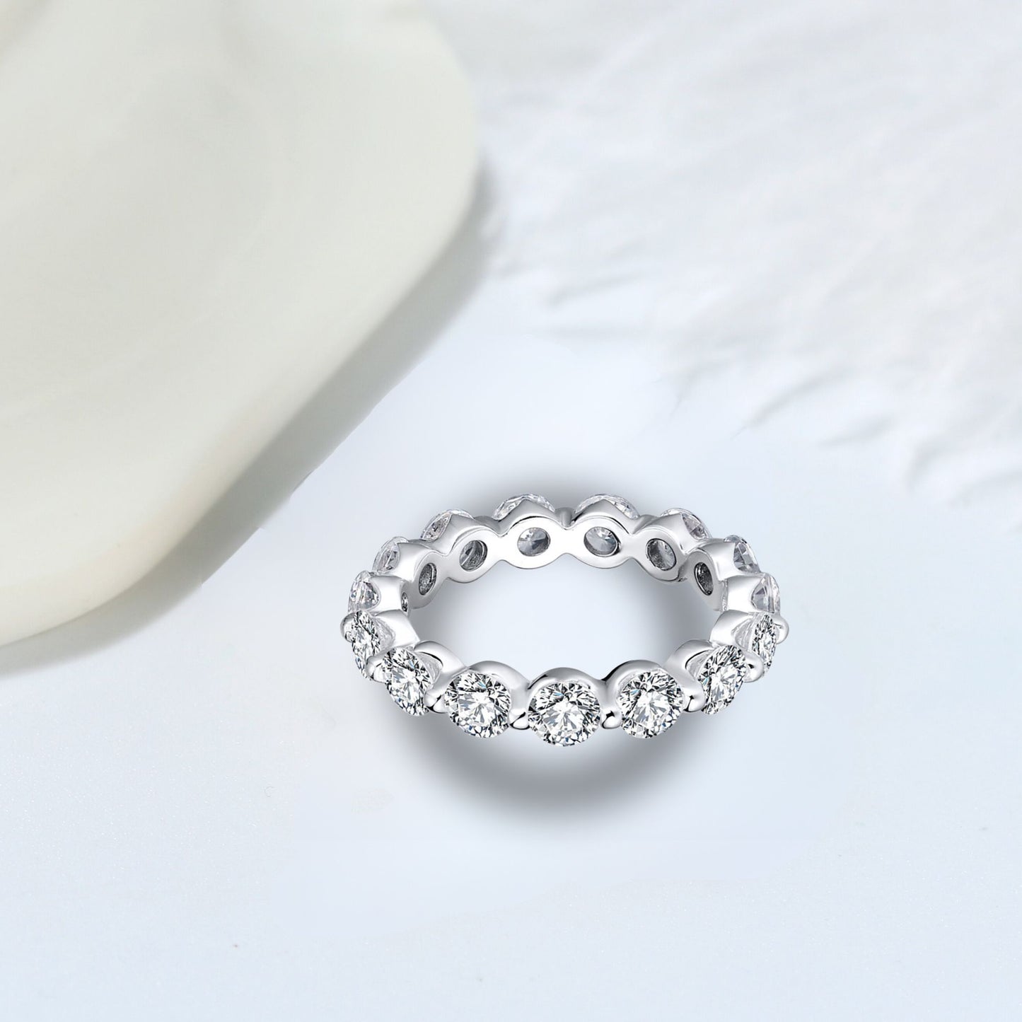 EternityWeddingBandRingforWomenCubicZirconiaSterlingSilverGingerLyneCollection_Clear-3