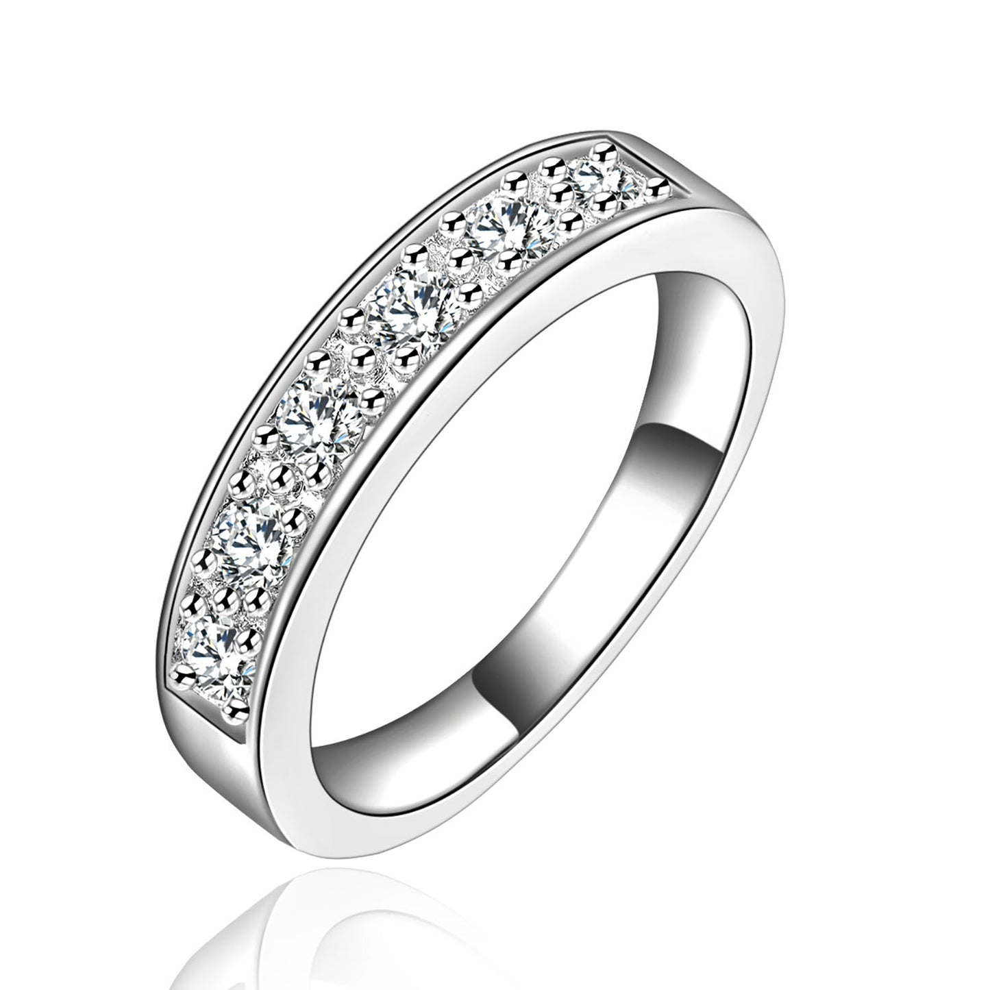 VirginiaCubicZirconiaAnniversaryWeddingBandRingWomensGingerLyneCollection_Silver-1