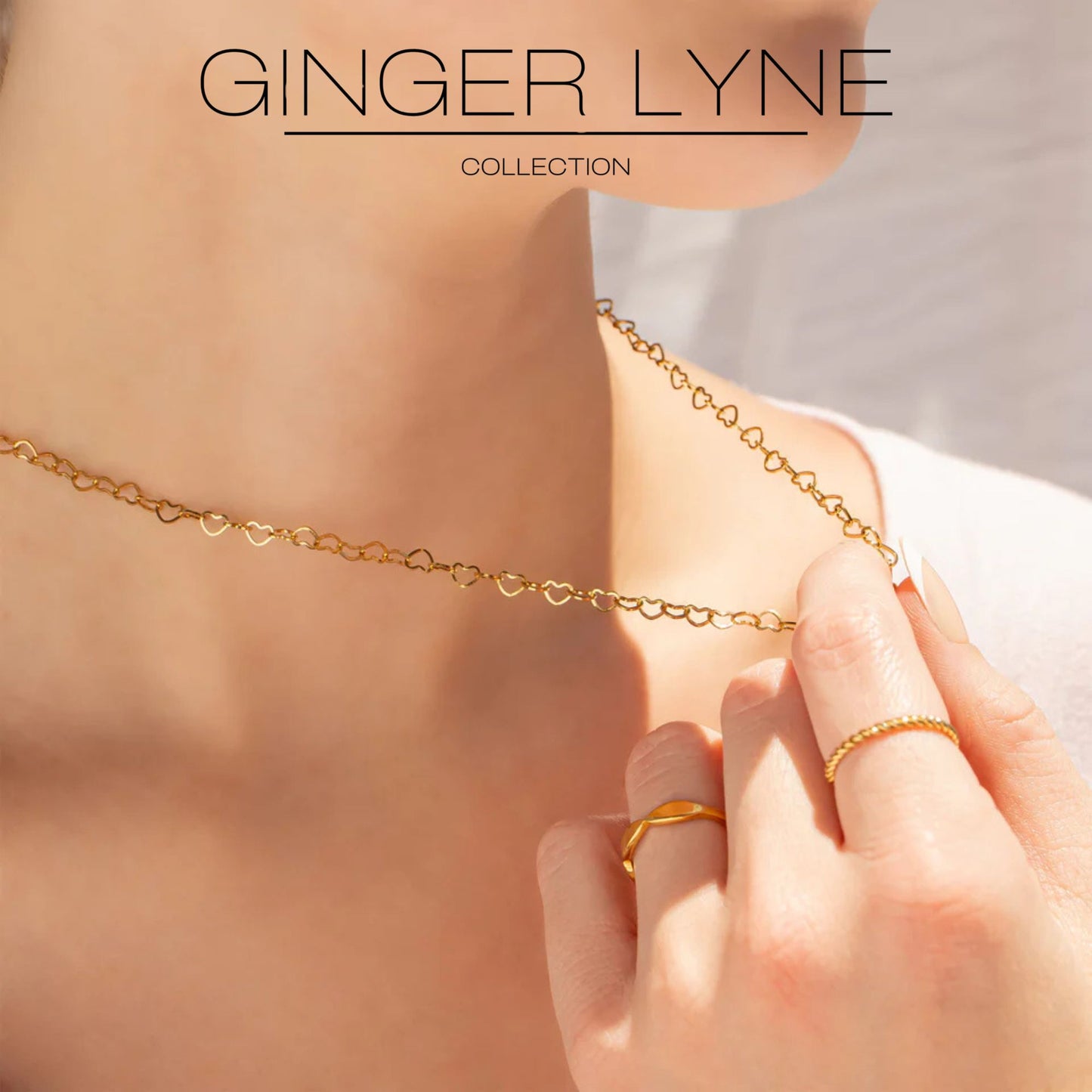 HeartLinkChainNecklaceforWomen20Inch18KGoldPVDPlatedStainlessSteelGingerLyne_Silver-5