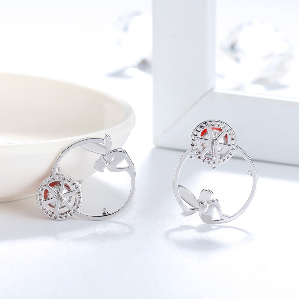 FairySterlingSilverRedGarnetCzStudEarringsforWomenGingerLyneCollection_Silver-2