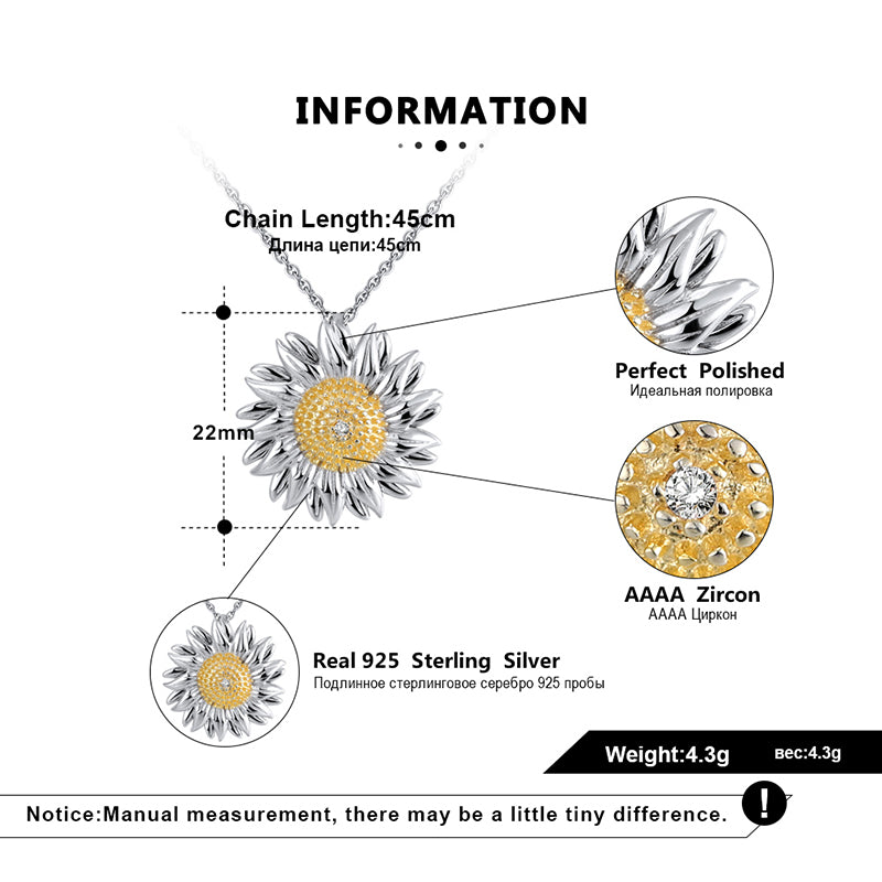 DaisyPendantNecklaceforWomenTwpToneSterlingSilverClearCzGingerLyneCollection_Silver-7