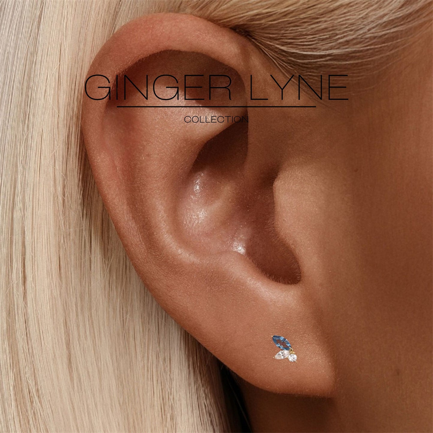 BlueMarquiseCZFlatBackEarringsforCartilageHelixTragusLobeGoldPlatedSterlingSilver1pairbyGingerLyne_Blue-4