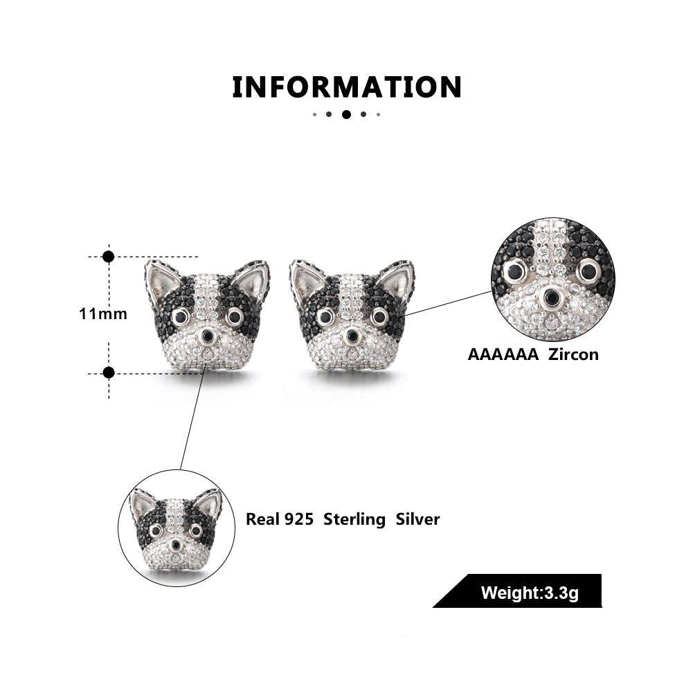 BostonTerrierDogStudEarringsforWomenbyGingerLyneBlackCzSterlingSilver_Silver-3