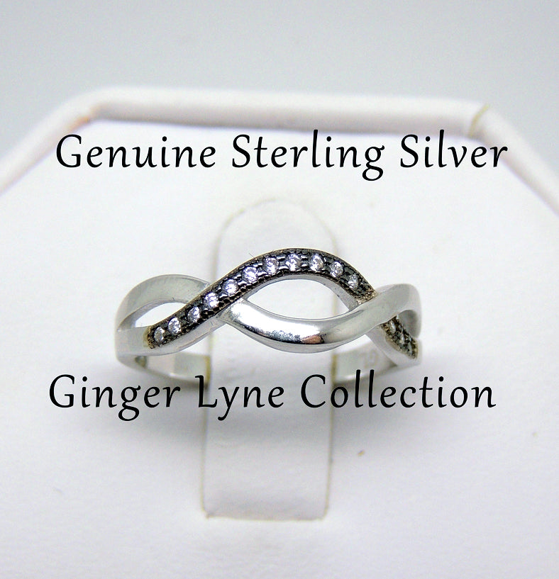 BlackInfinityRingforWomenSterlingSilverCubicZirconiaGingerLyneCollection_Silver-2