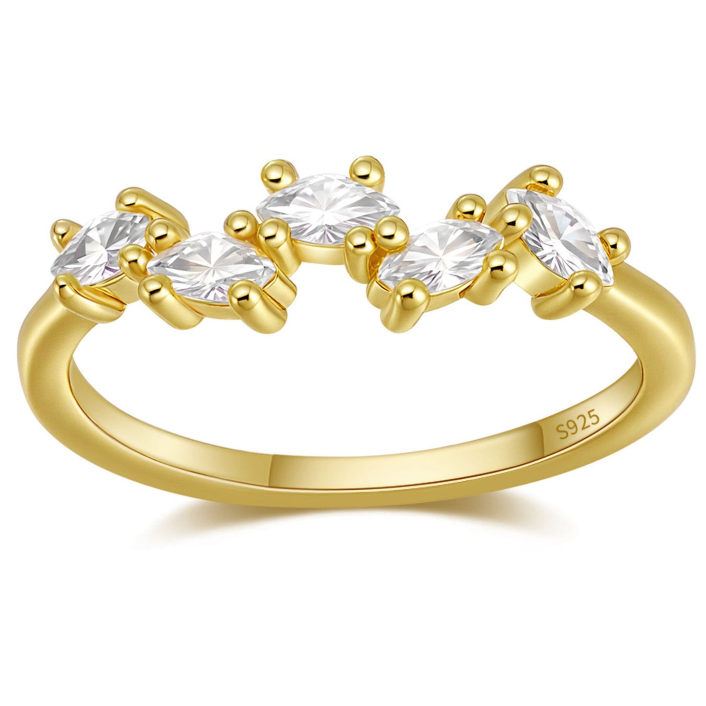 MarisHalfEternityRingforWomenSterlingSilverCZAnniversaryWeddingBandStackablebyGingerLyne_Gold-1
